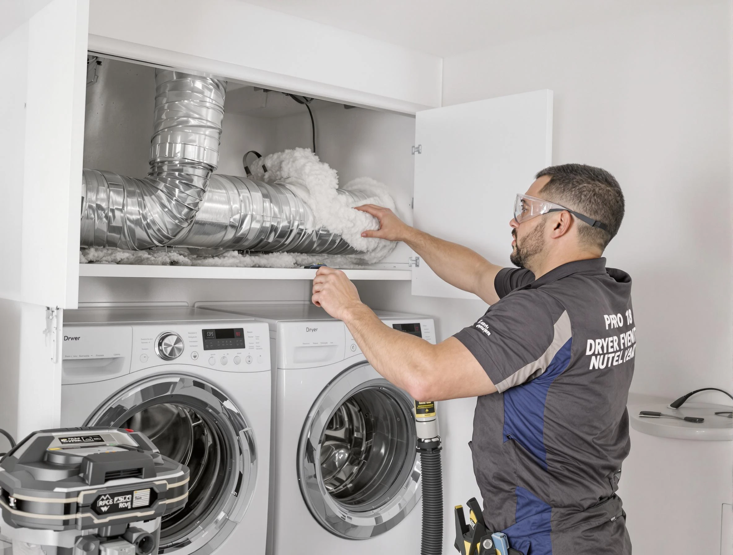 Bensley Dryer Vent Cleaning certified technician performing specialized gas dryer vent cleaning in Bensley